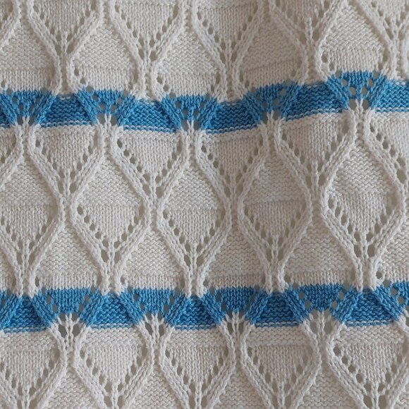 Juniors' Freshman Blue & White Stripe Coastal Maxi Sweater Skirt Size XL - Picture 4 of 10